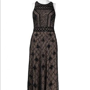 Adrianna Papell: Long Halter Beaded Dress